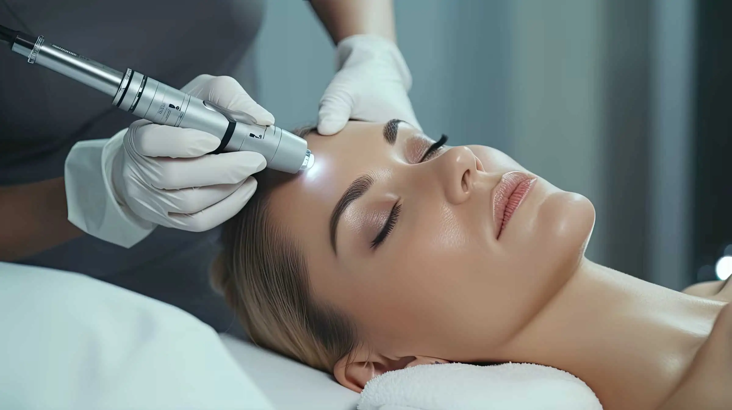 Lady getting Microdermabrasion treatment at Divine MedSpa | Ormond Beach, FL