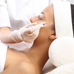 Lady getting Exosome and Microneedling Treatment at Divine
