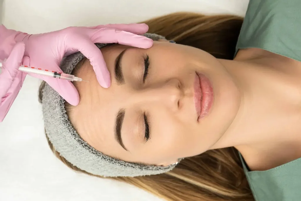 Lady getting dysport injections in ormond beach at divine laser medspa