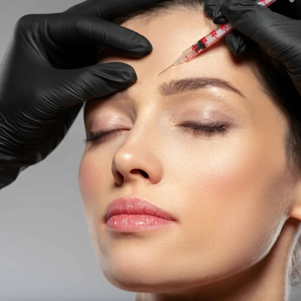 Woman getting botox injectable for wrinkle treatment in ormond beach, florida